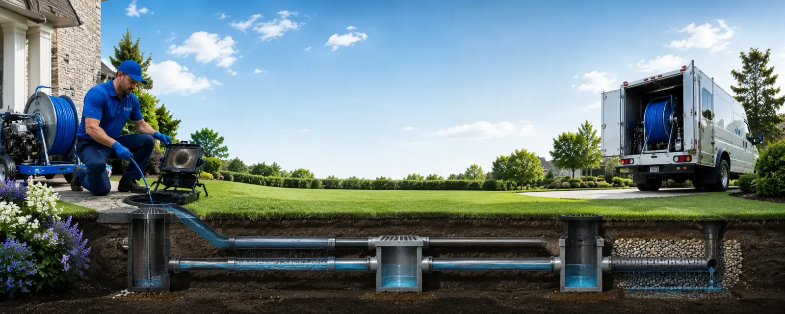 Outdoor drain cleaning information for Elliston, VA